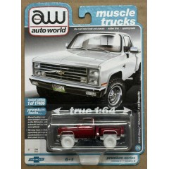 Auto World Muscle Trucks 1986 Chevy Silverado K10 Stepside - Ultra Red Chase! Auto World Muscle Trucks 1986 Chevy Silverado K10 Stepside - Ultra Red Chase!