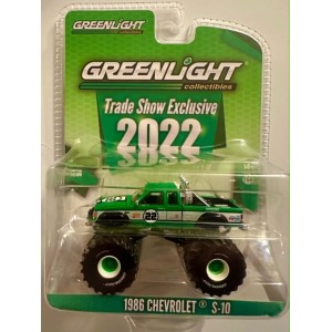 Greenlight 2022 Trade Show Exclusive 1986 Chevy S10 Monster Truck Greenlight 2022 Trade Show Exclusive 1986 Chevy S10 Monster Truck