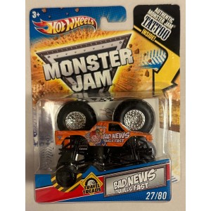 Hot Wheels Monster Jam Travel Treads Bad News Travels Fast Hot Wheels Monster Jam Travel Treads Bad News Travels Fast