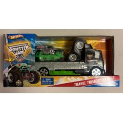 Hot Wheels Monster Jam Travel Treads Grave Digger Hauler