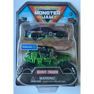 Spin Master Monster Jam Grave Digger w/ Racecar - Series 1
