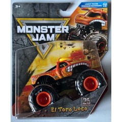 Spin Master Monster Jam Series 46 El Toro Loco - 25th Anniversary logo on truck